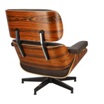 Fotel Vip z podnóżkiem brązowy ciemny/ r osewood