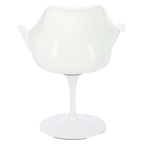 Krzesło TulAr białe/czarna poduszka