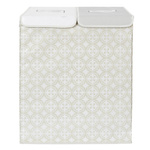 Kosz na pranie podwójny 50x41x57 szary  tkanina