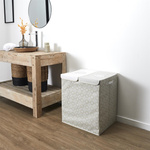 Kosz na pranie podwójny 50x41x57 szary  tkanina