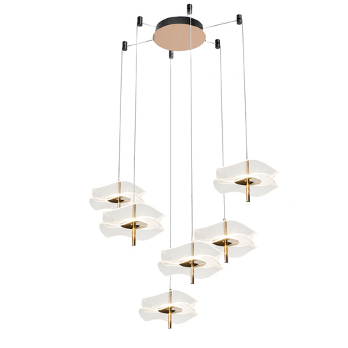 Żyrandol Mariposa różowe złoto