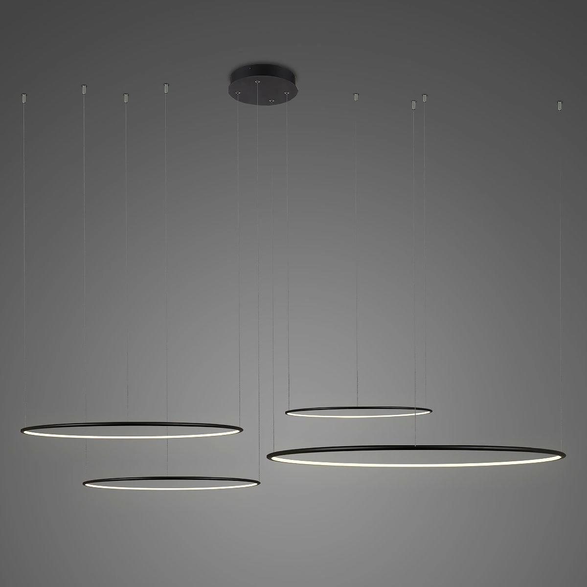 LED-Hängeleuchte Kreise No.4 100cm 3k schwarz Dali