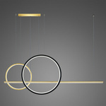 Lampa wisząca Linea No.4 60/40cm złotoczarna 2700k 