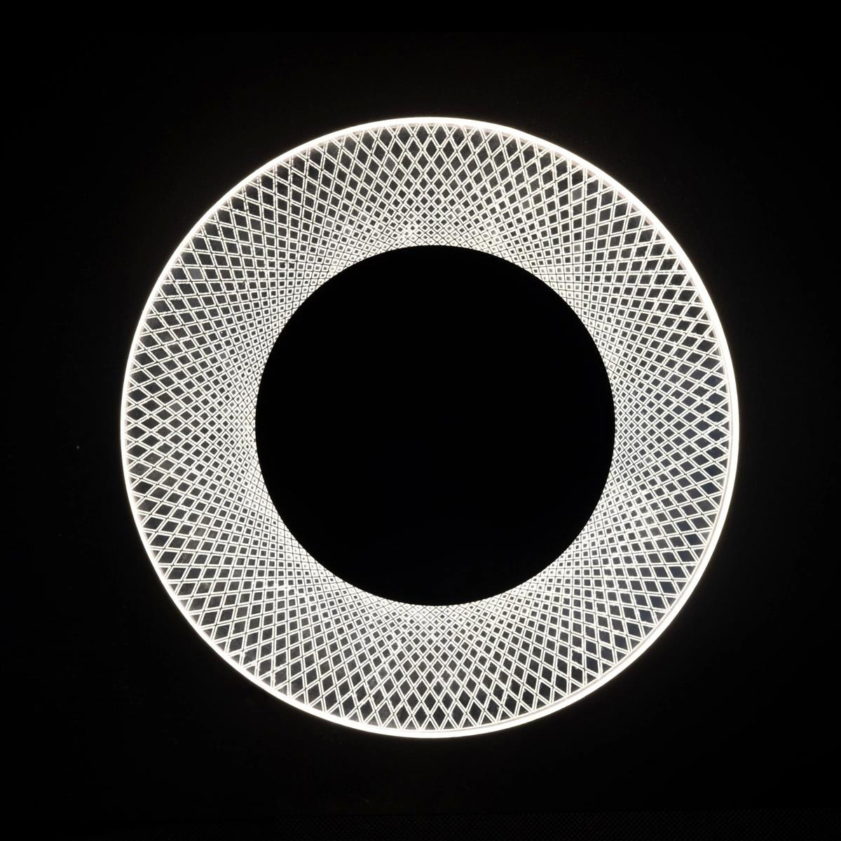 LED-Wandleuchte Acrilico 4k No.1 schwarz – Frontansicht