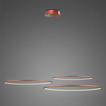 Lampa wisząca Ledowe Okręgi No.3 80cm 4k miedziana Dali