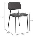 Krzesło Esther szare jasne