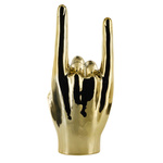 Dekoracja, figurka Dłoń Rock and Roll     złota