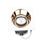 Lampa podtynkowa biała różowe złoto 7W SL-CL4A-S-7W