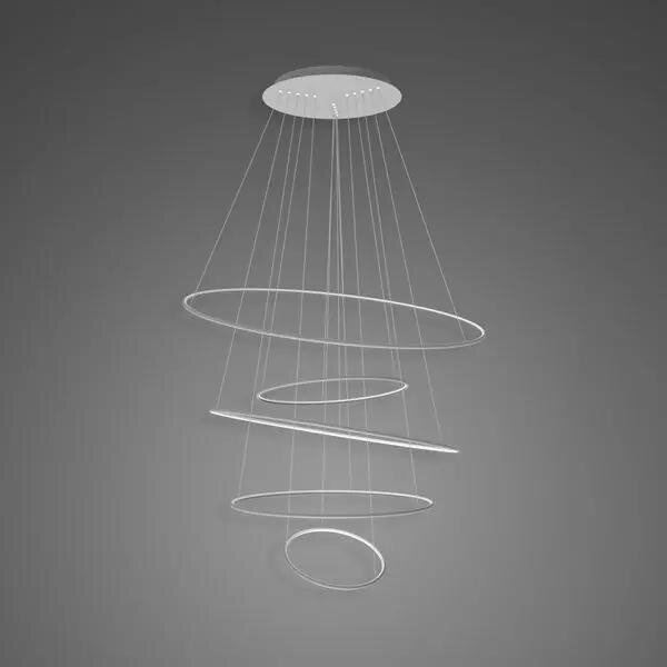 LED-Hängeleuchte Leuchtende Kreise No.5 120cm 3k silber Dali
