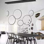 : Lampa wisząca Ledowe Okręgi no. 8 czarna 180 cm in 2700k Dali