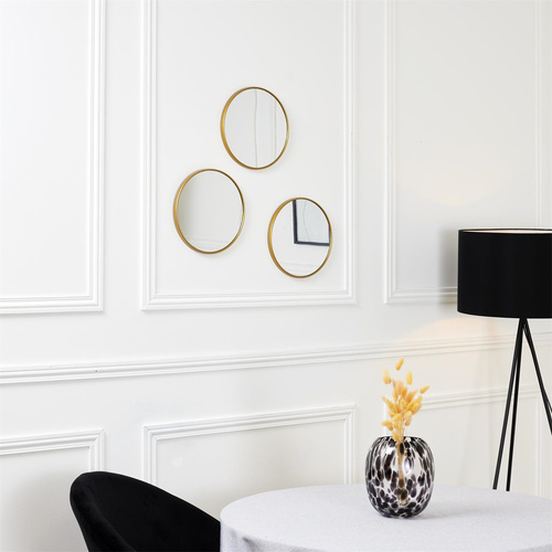 Zestaw 3 luster Toronto złotych,          okrągłych 26cm