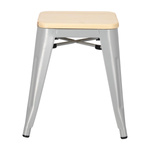 Stołek Paris Wood szary sosna naturalna