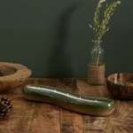 Świeca ceramiczna podłużna zielona