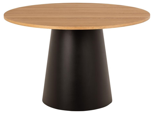 Stół okrągły Soli 120cm dąb/czarny