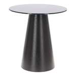 Stolik kawowy Soleilo szklany okrągły     60cm czarny