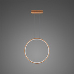 Lampa wisząca Ledowe Okręgi No.1 X 40cm 4k miedziana ściemnialna