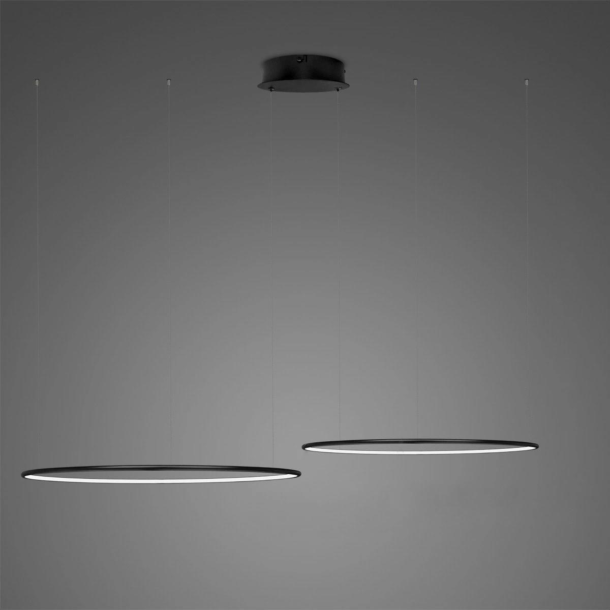 Lampa Ledowe Okręgi No.2 CO2 czarna 80cm 3k Dali