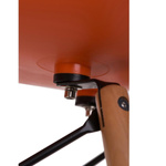 Krzesło P016W PP pomaranczowe, drewniane nogi