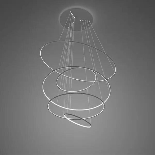 Lampa wisząca Ledowe Okręgi No.5 150cm 3k czarna Dali