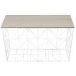 Kosz/stolik Upper składany biały