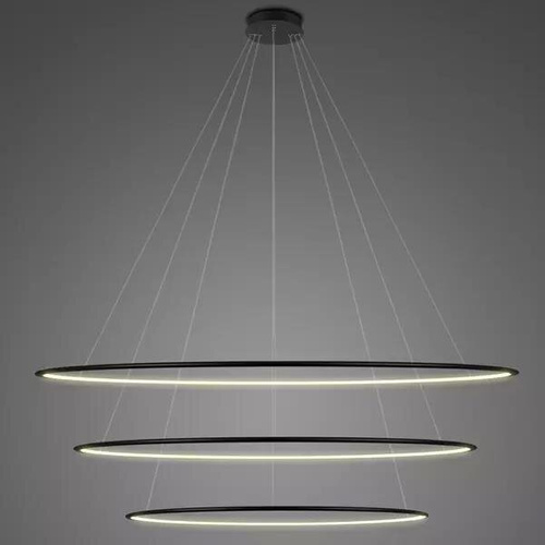 Lampa wisząca Ledowe Okręgi No.3 180cm 3k czarna Dali