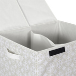 Kosz na pranie podwójny 50x41x57 szary  tkanina