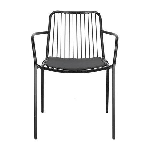 Krzesło Bill Arm Black z poduszką PU