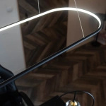 Lampa wisząca Ledowe Okręgi Oval No.1 120cm 4k czarna