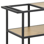 Wózek barowy z półkami Seaford dąb/czarn y