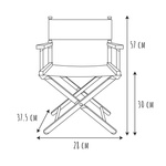 Krzesło dziecięce reżyserskie szare       składane