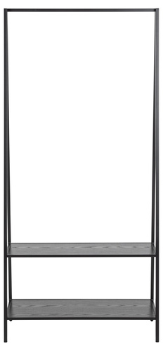 Wieszak na ubrania Seaford z półką        czarny