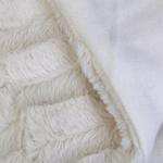 Koc Furry 120x150cm biały z uchwytem