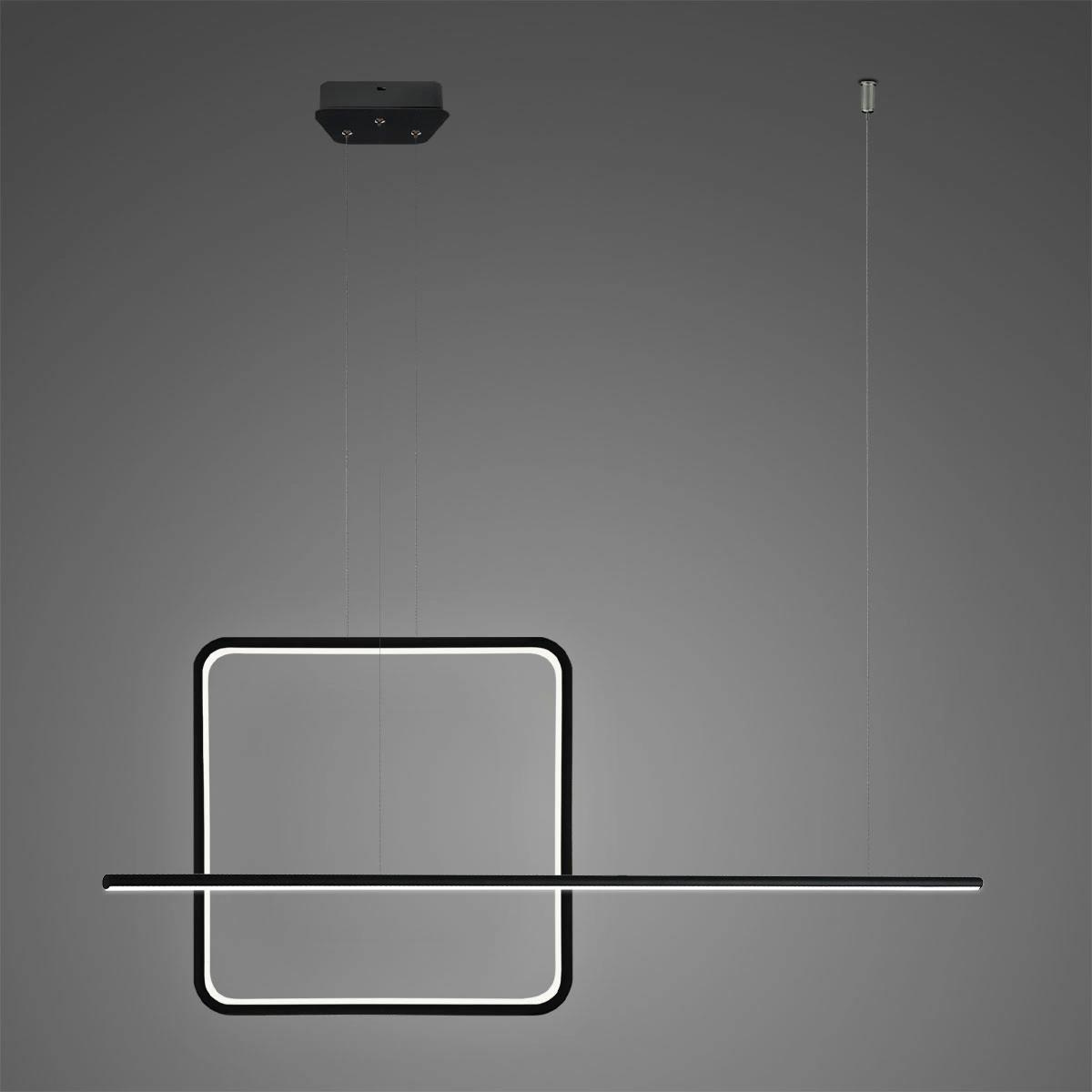 czarna lampa wisząca LED Linea No.5 A 60cm