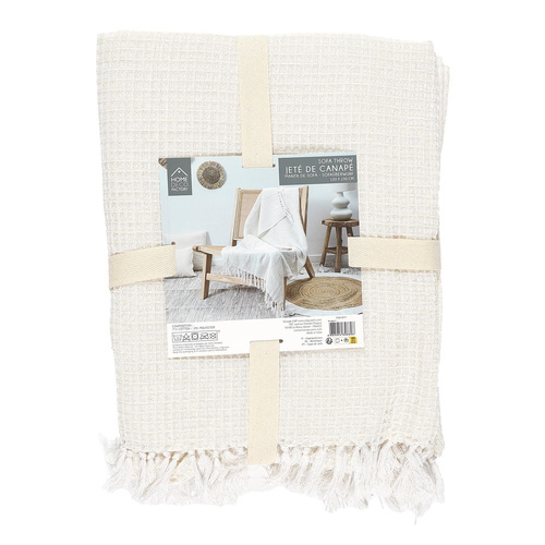 Koc/Pled Waffle biały