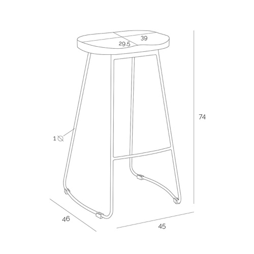 Stołek barowy Cazas
