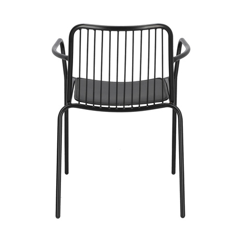 Krzesło Bill Arm Black z poduszką PU