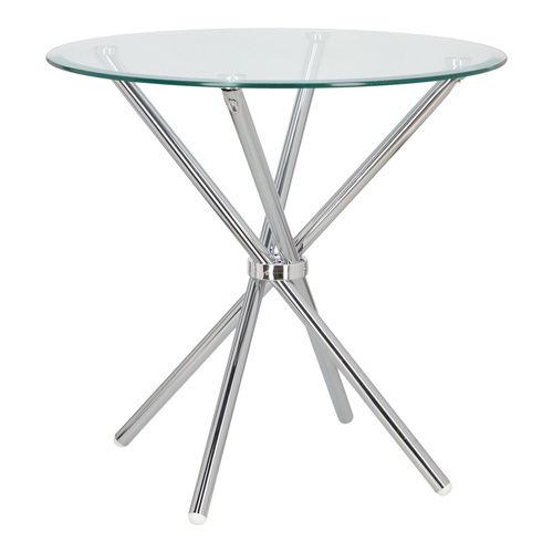 Stół Ufo 80cm transparentny/ chrom