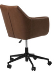 Fotel biurowy na kółkach Nora Vintage br ązowa PU