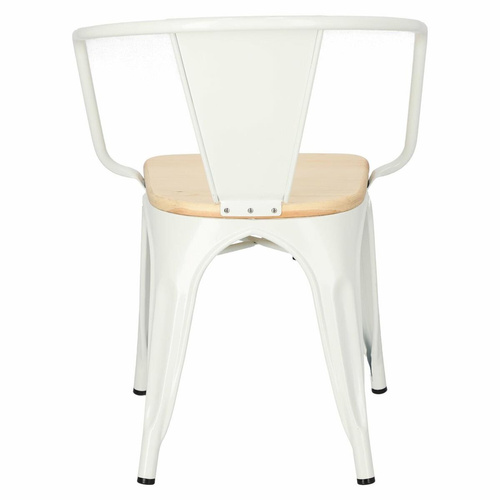 Krzesło Paris Arms Wood białe sosna natu ralna