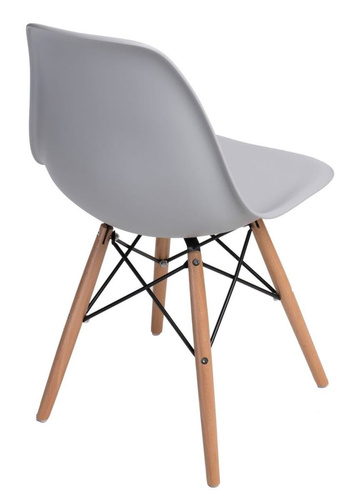 Krzesło P016W PP light grey, drewniane nogi