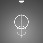 Lampa wisząca Linea No.5 60/40cm białozłota Dali3k
