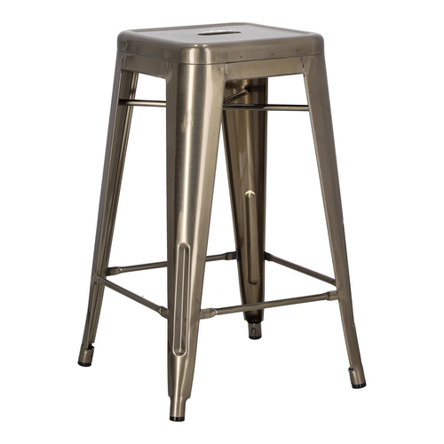 Hoker Paris 66cm metaliczny inspirowany  Tolix