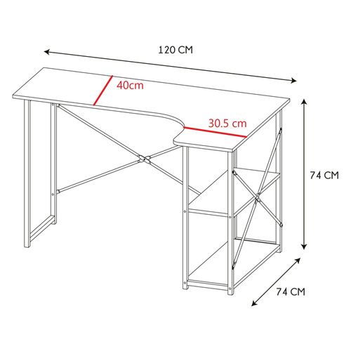 Biurko narożne Stand czarne