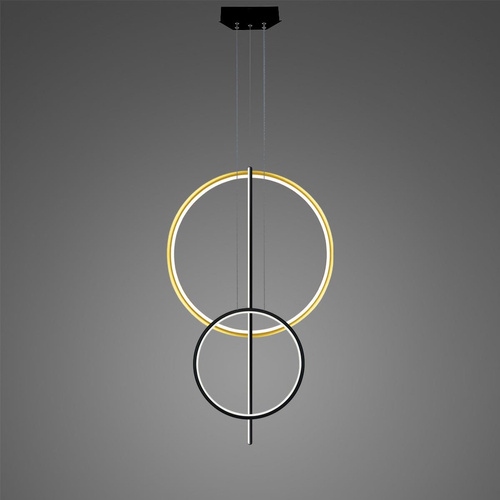 Lampa wisząca Linea No.5 60/40cm czarnozłota 3k 