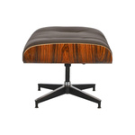 Fotel Vip z podnóżkiem brązowy ciemny/ r osewood