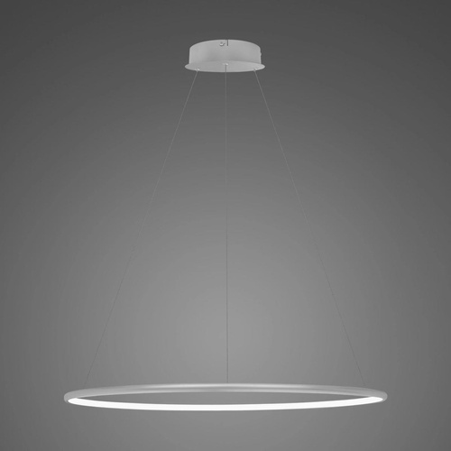 Lampa wisząca Ledowe Okręgi No.1 80cm 3k srebrna 