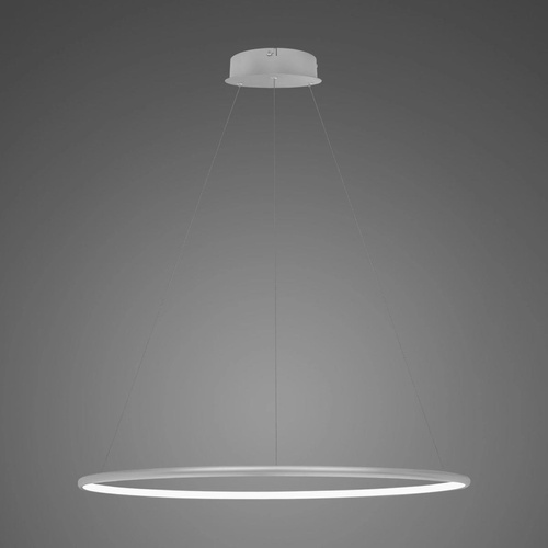 Lampa wisząca Ledowe Okręgi No.1 CO 80cm 3k srebrna 