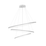 Lampa wisząca Ledowe Okręgi No.3 80cm 3k srebrna ściemnialna 