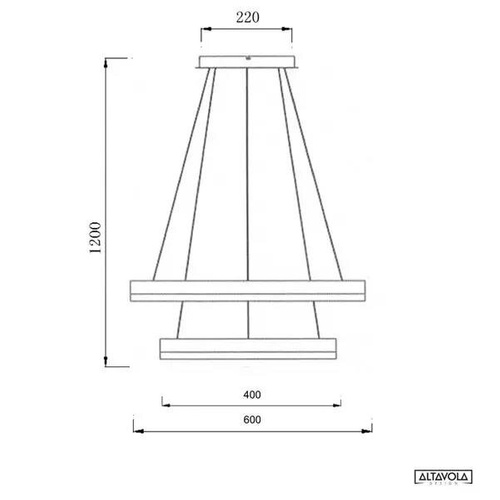 Ledowa Lampa wisząca Billions No.2 60cm 3k 