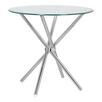 Stół Ufo 80cm transparentny/ chrom